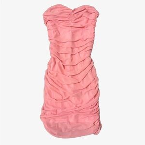 pink ruched dress